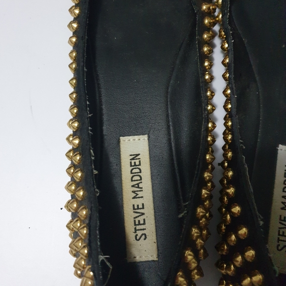 Steve Madden AUS9 leather studded pointed flats - Picture 6 of 11